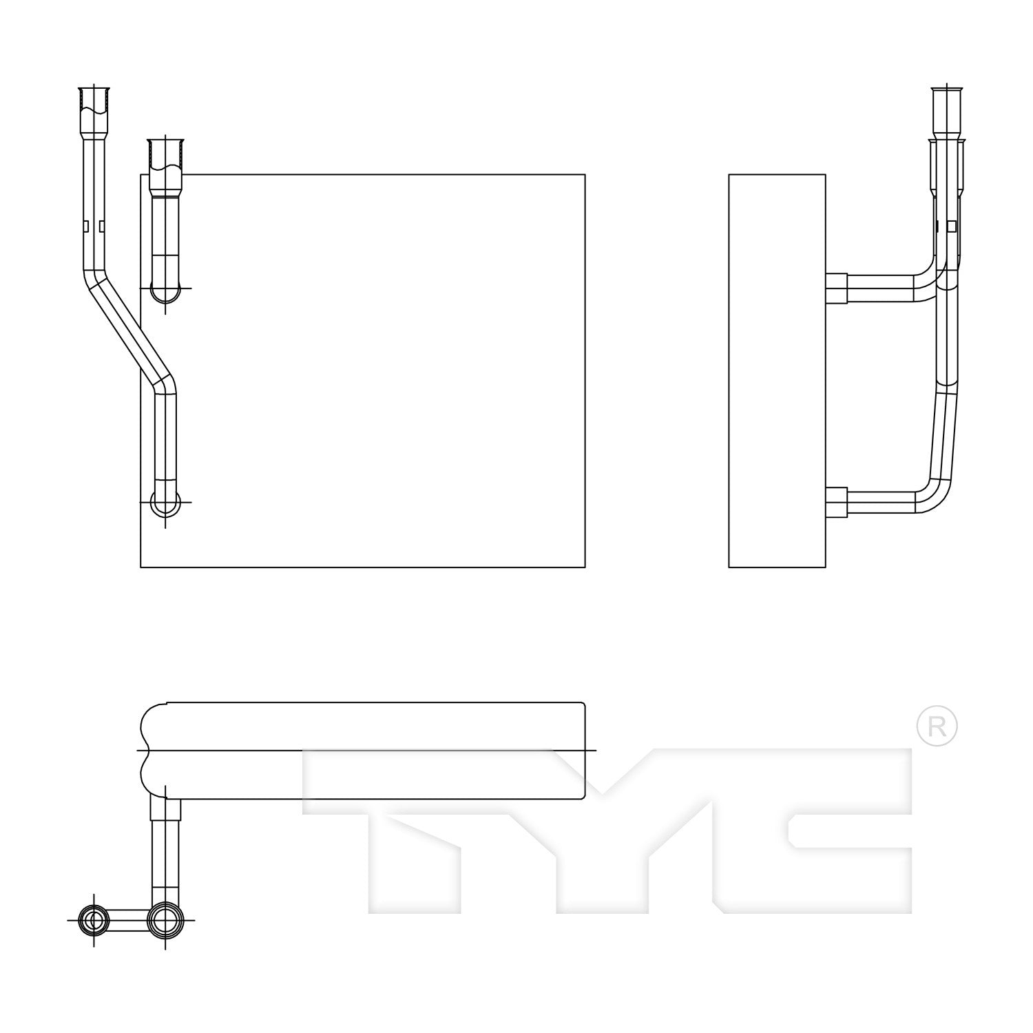 tyc a/c evaporator core  frsport 97152