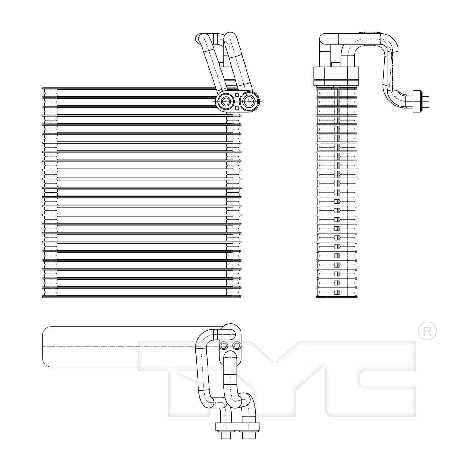 tyc a/c evaporator core  frsport 97164