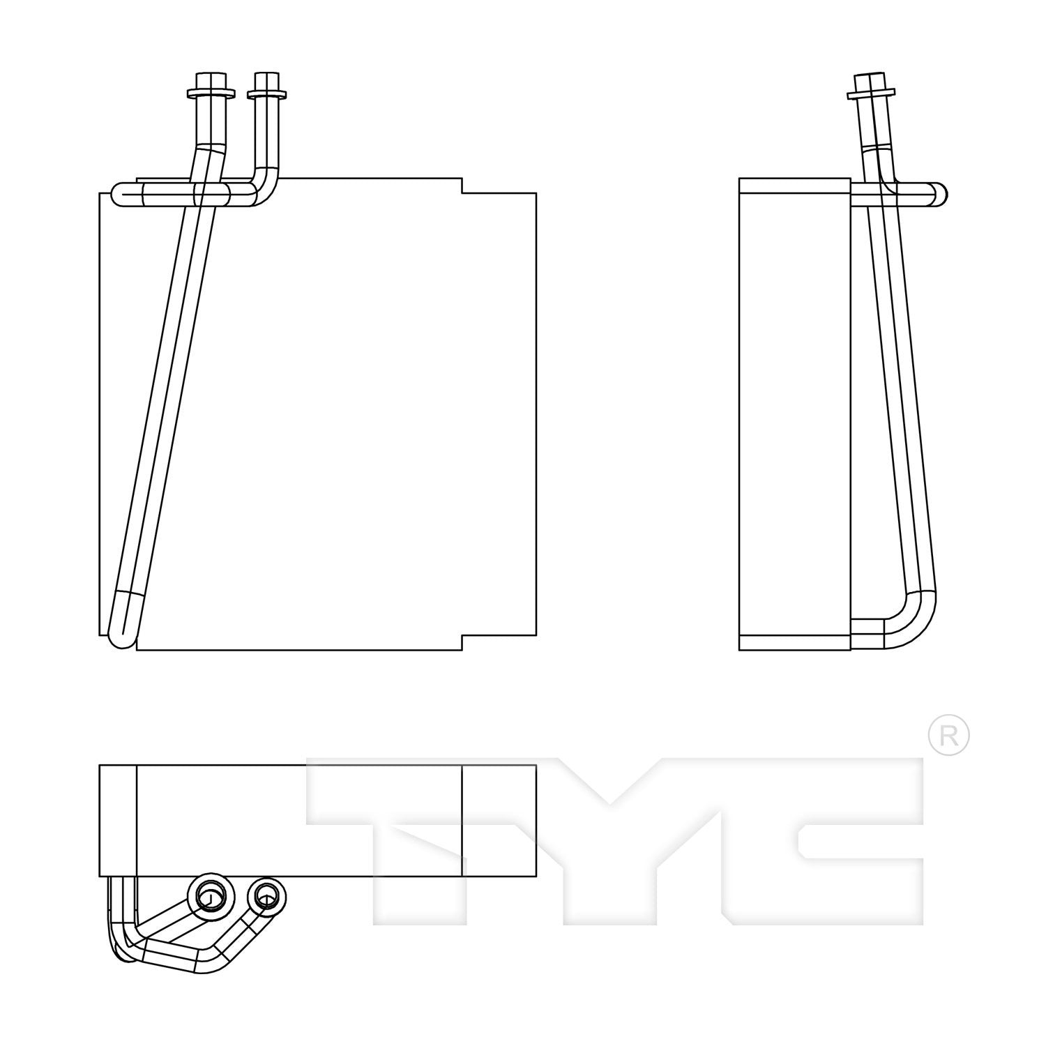 TYC A/C Evaporator Core  top view frsport 97181