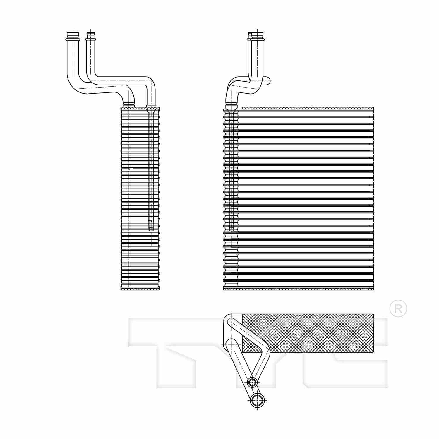 tyc a/c evaporator core  frsport 97185