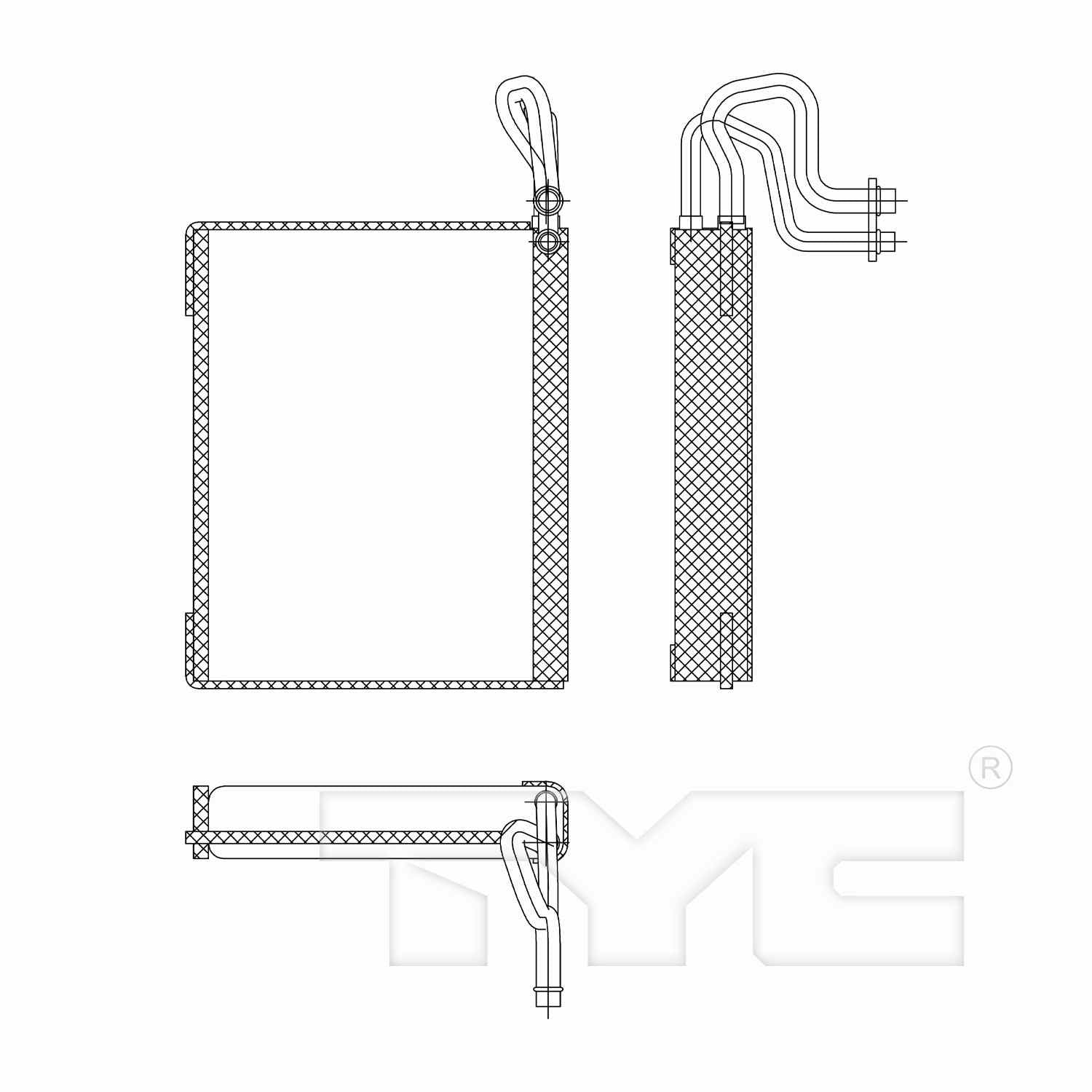 tyc a/c evaporator core  frsport 97213