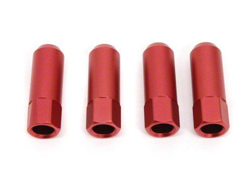 TiTek Aluminum Long Open Race Lug Nuts 4-Pack 12mm x 1.50