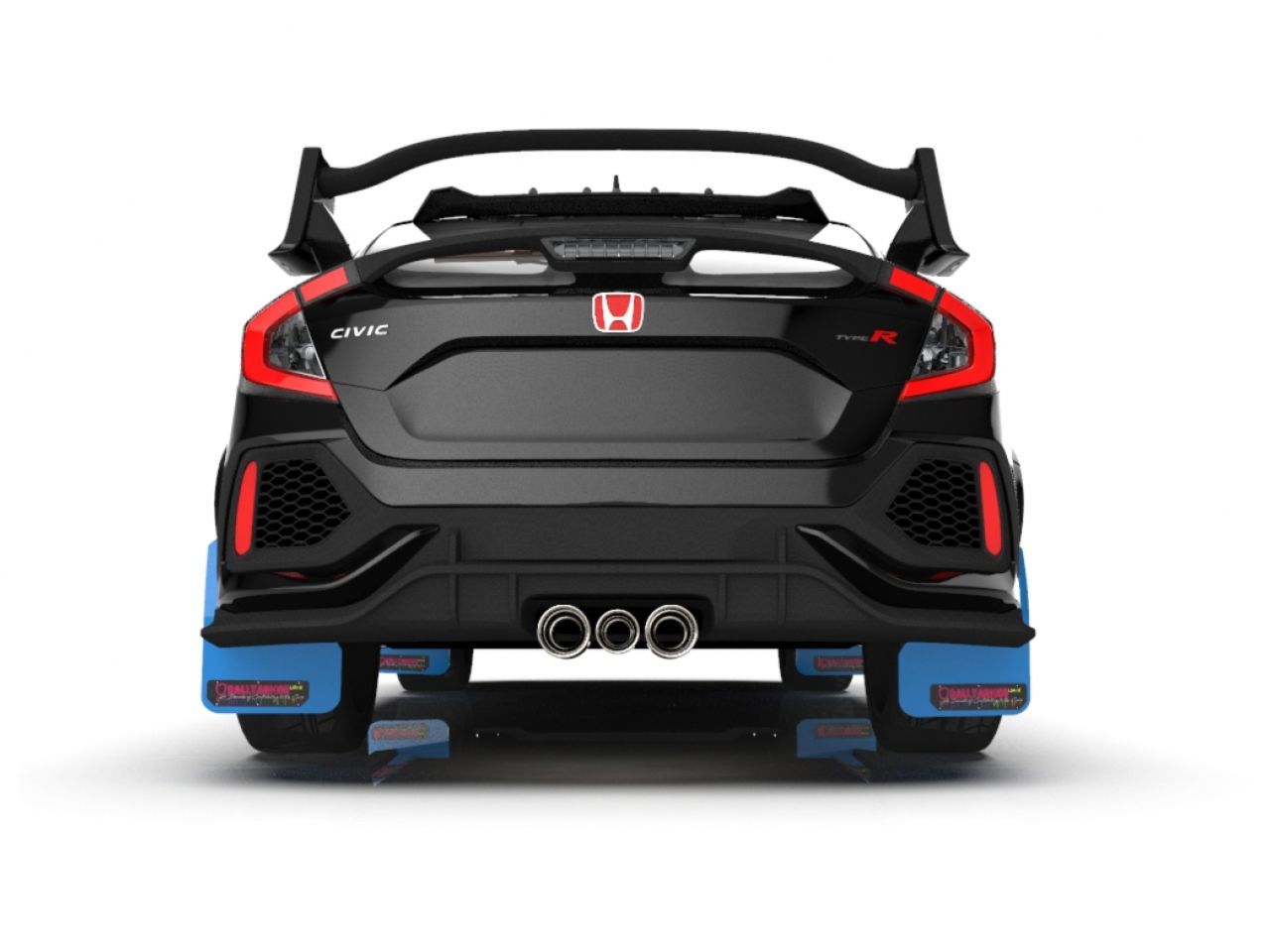 Rally Armor  15-18 Subaru WRX/STI Sedan UR Blue Mud Flap w/ Black