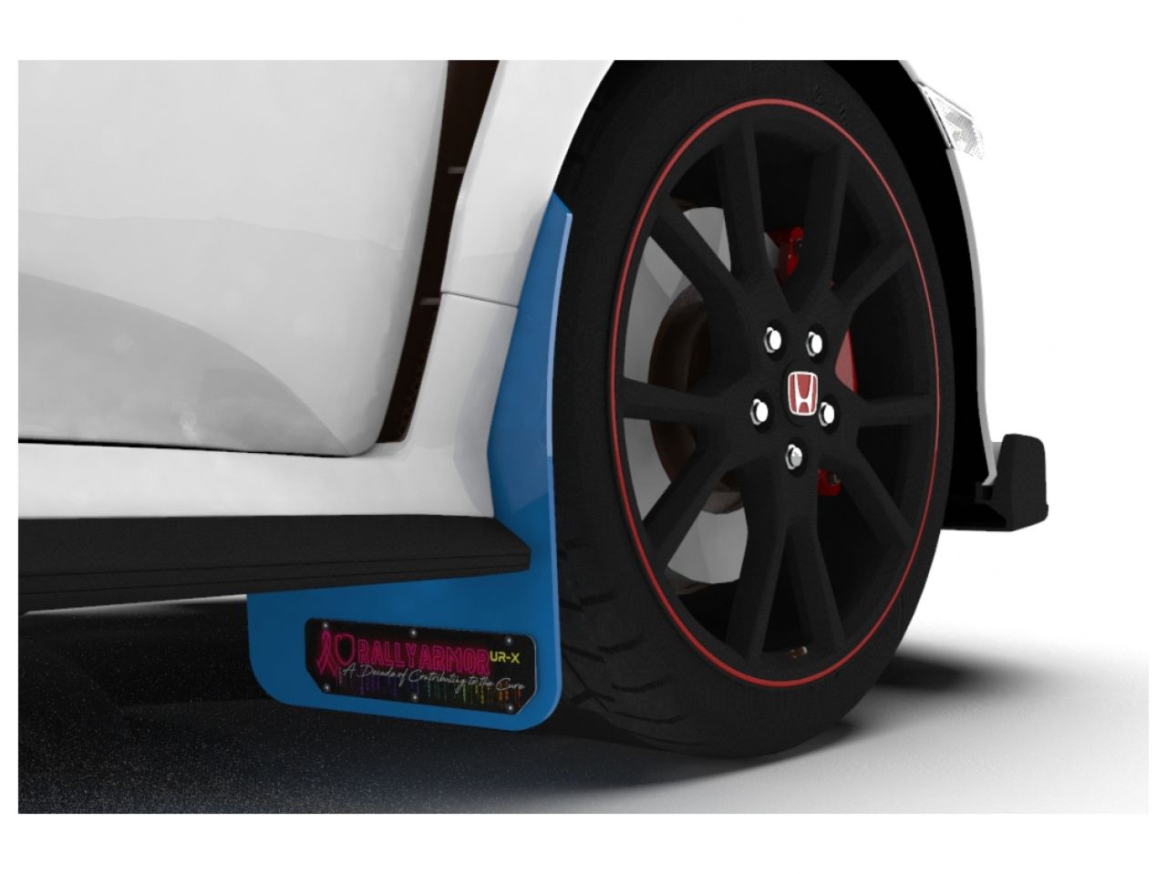 Rally Armor  15-18 Subaru WRX/STI Sedan UR Blue Mud Flap w/ Black