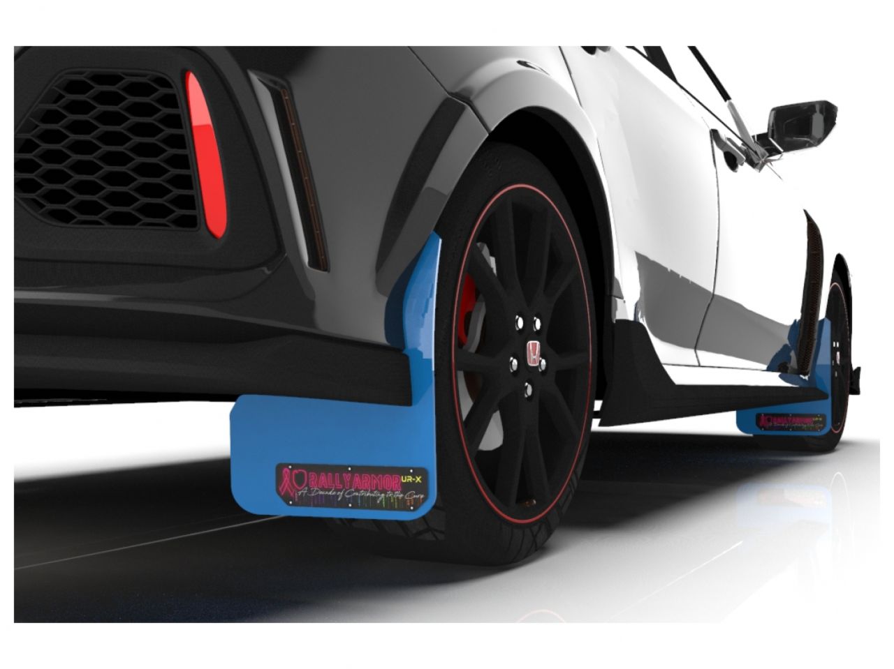 Rally Armor  15-18 Subaru WRX/STI Sedan UR Blue Mud Flap w/ Black