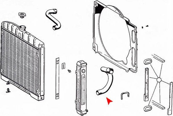 uro radiator coolant hose  frsport 1085010482