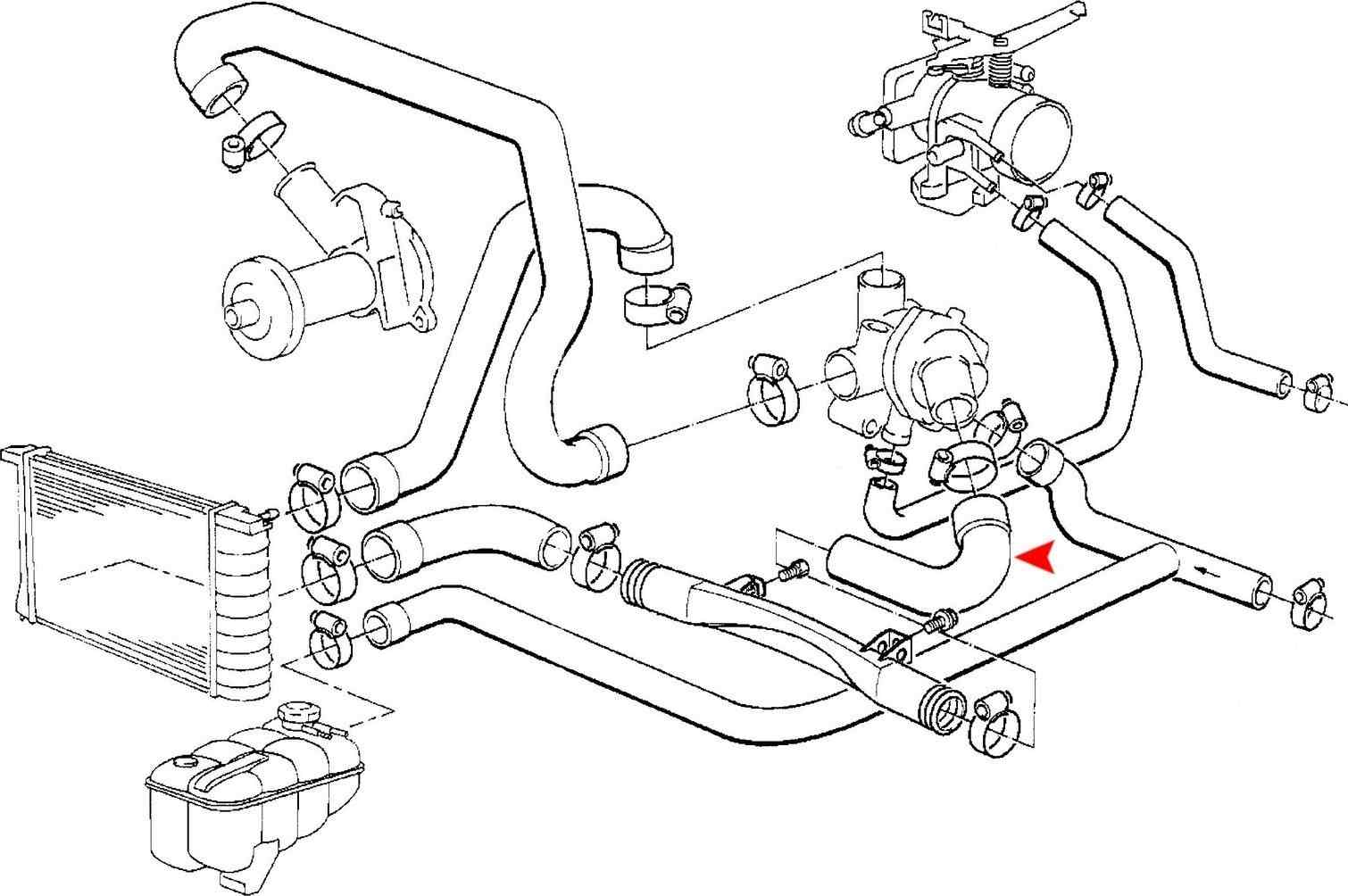 uro engine coolant hose  frsport 11531718982