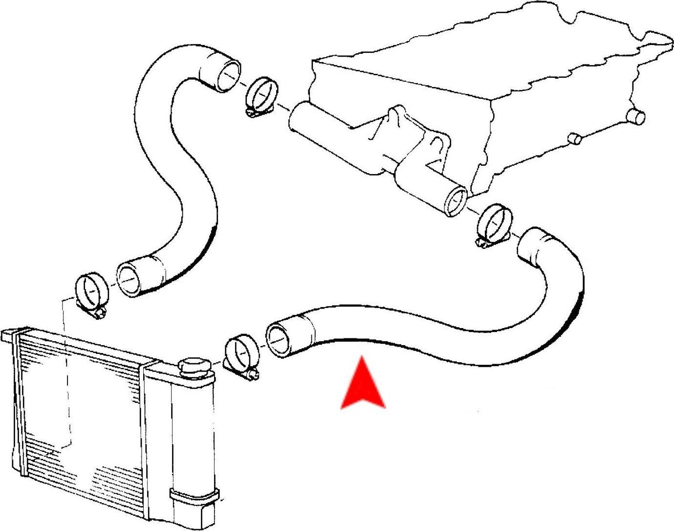 uro radiator coolant hose  frsport 11531721708