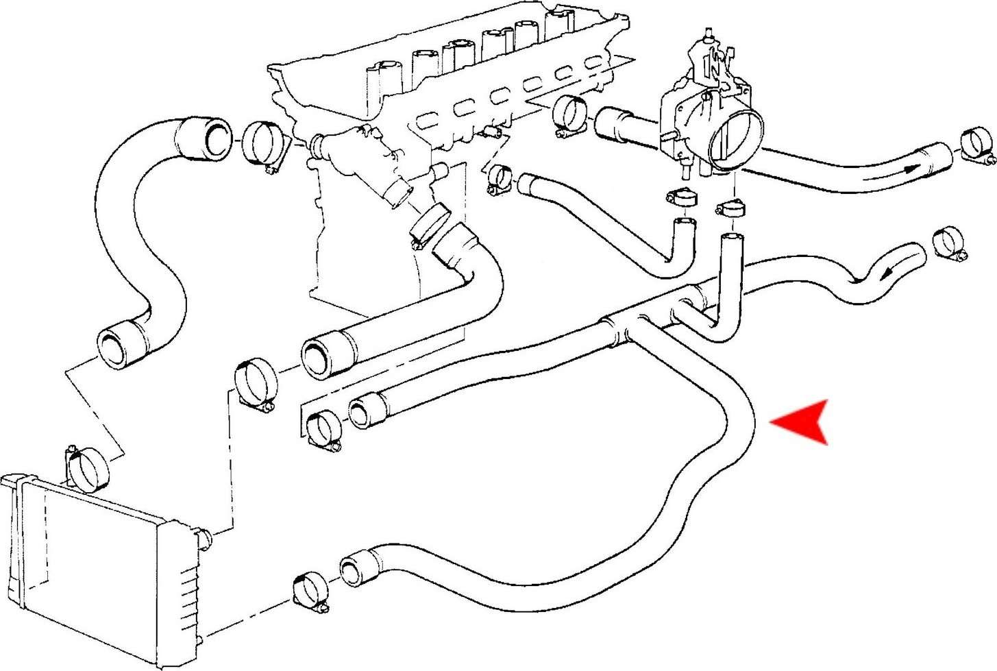 uro engine coolant hose  frsport 11531726506