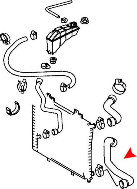 uro radiator coolant hose  frsport 2105012282