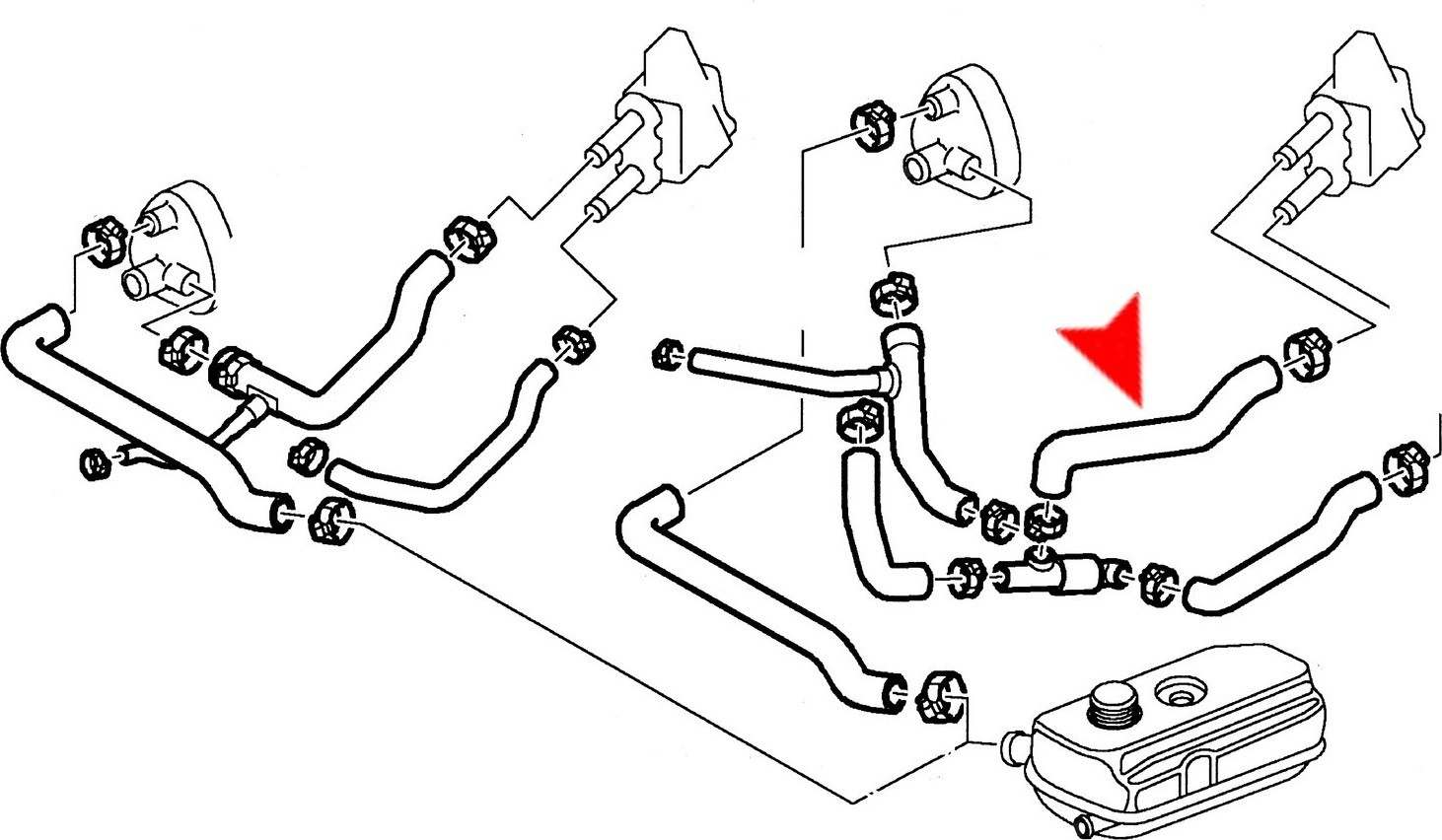 uro engine coolant bypass hose  frsport 4121703