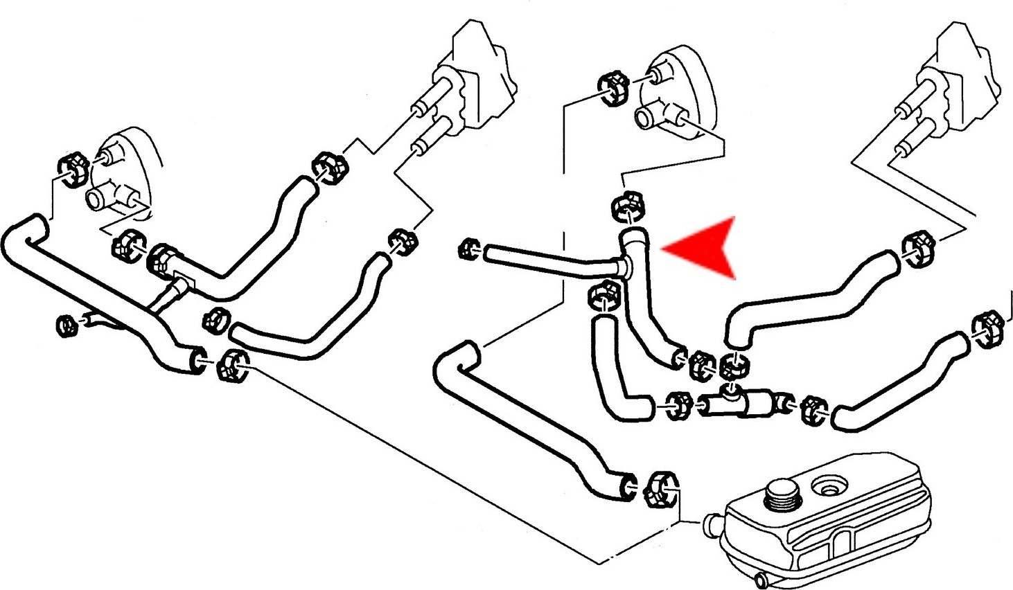 uro engine coolant bypass hose  frsport 4284311