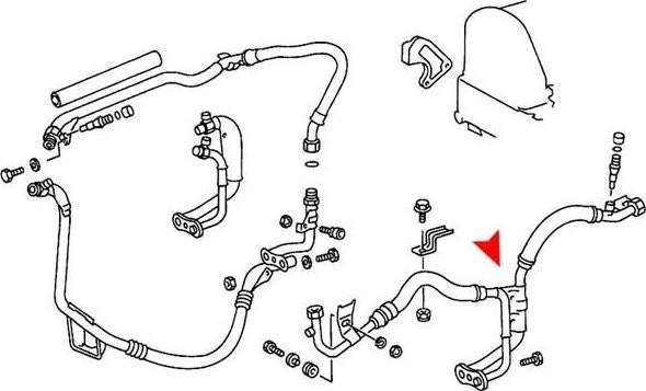 uro a/c refrigerant hose  frsport 6171301557