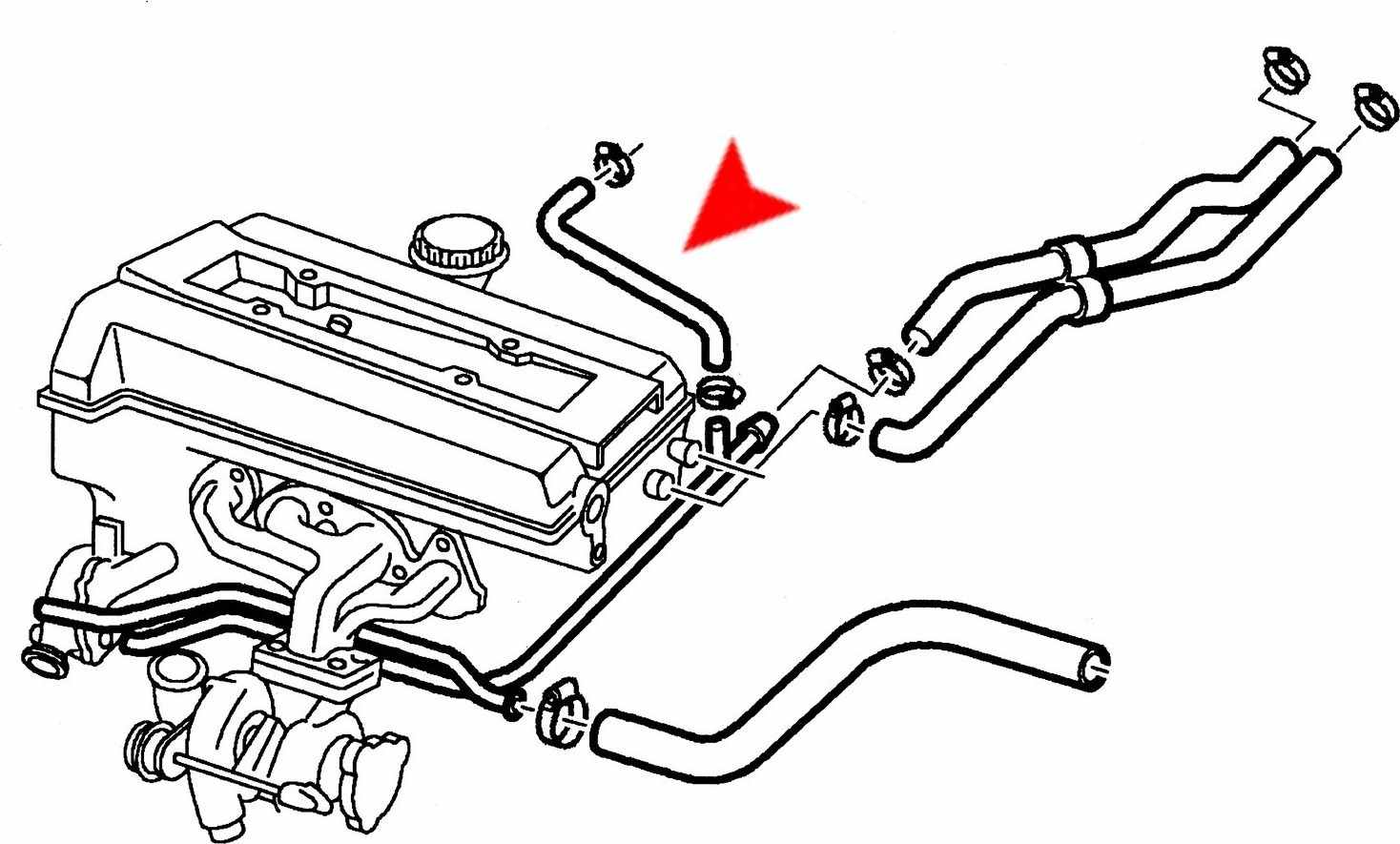 uro radiator coolant hose  frsport 9149071