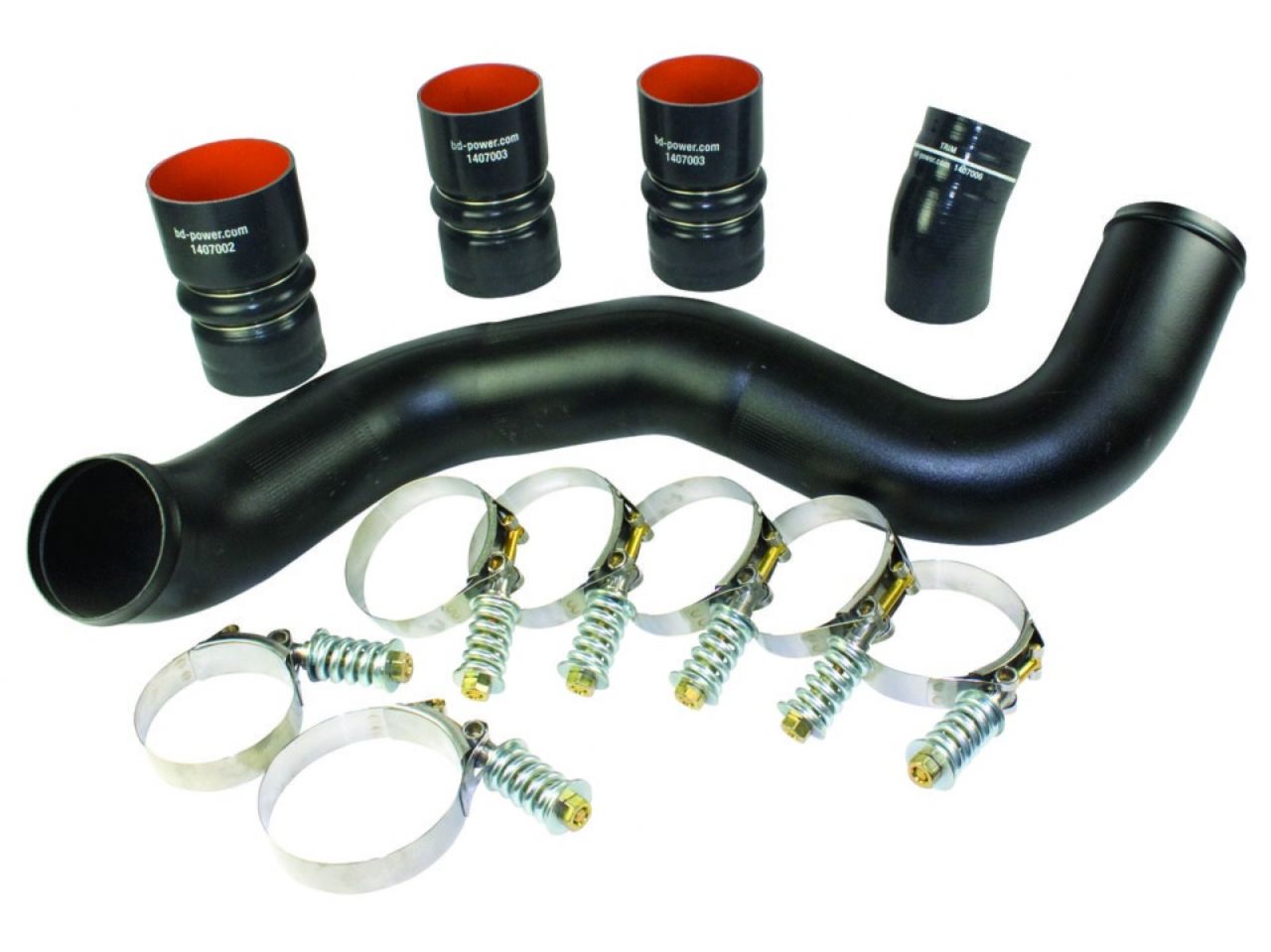 BD Diesel Intercooler Hose & Clamp Kit w/Intake Pipe - 2003-2007 Ford 6.0L Power