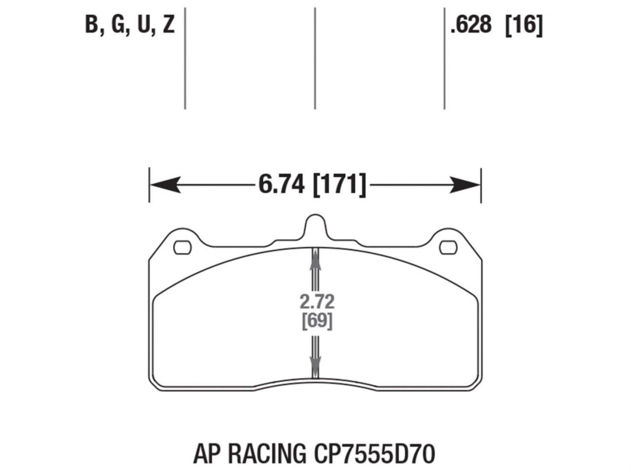 Hawk Brake Pads HB764R.628 Item Image