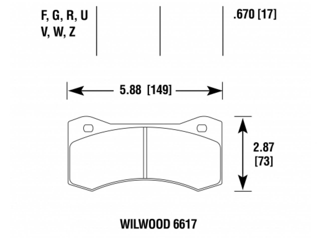 Hawk Brake Pads HB800U.670 Item Image