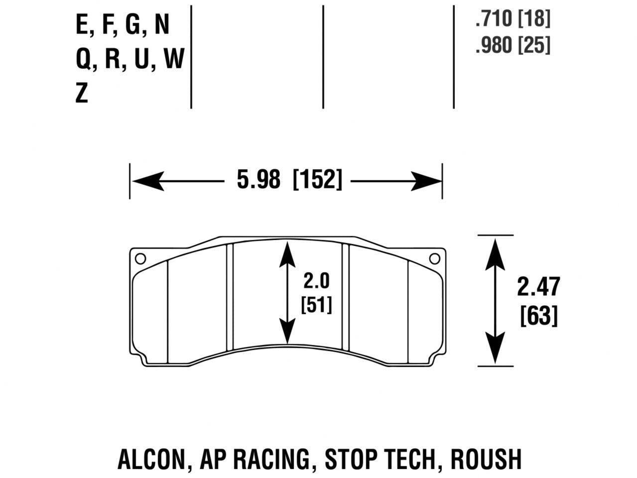 Hawk Brake Pads HB122B.710 Item Image