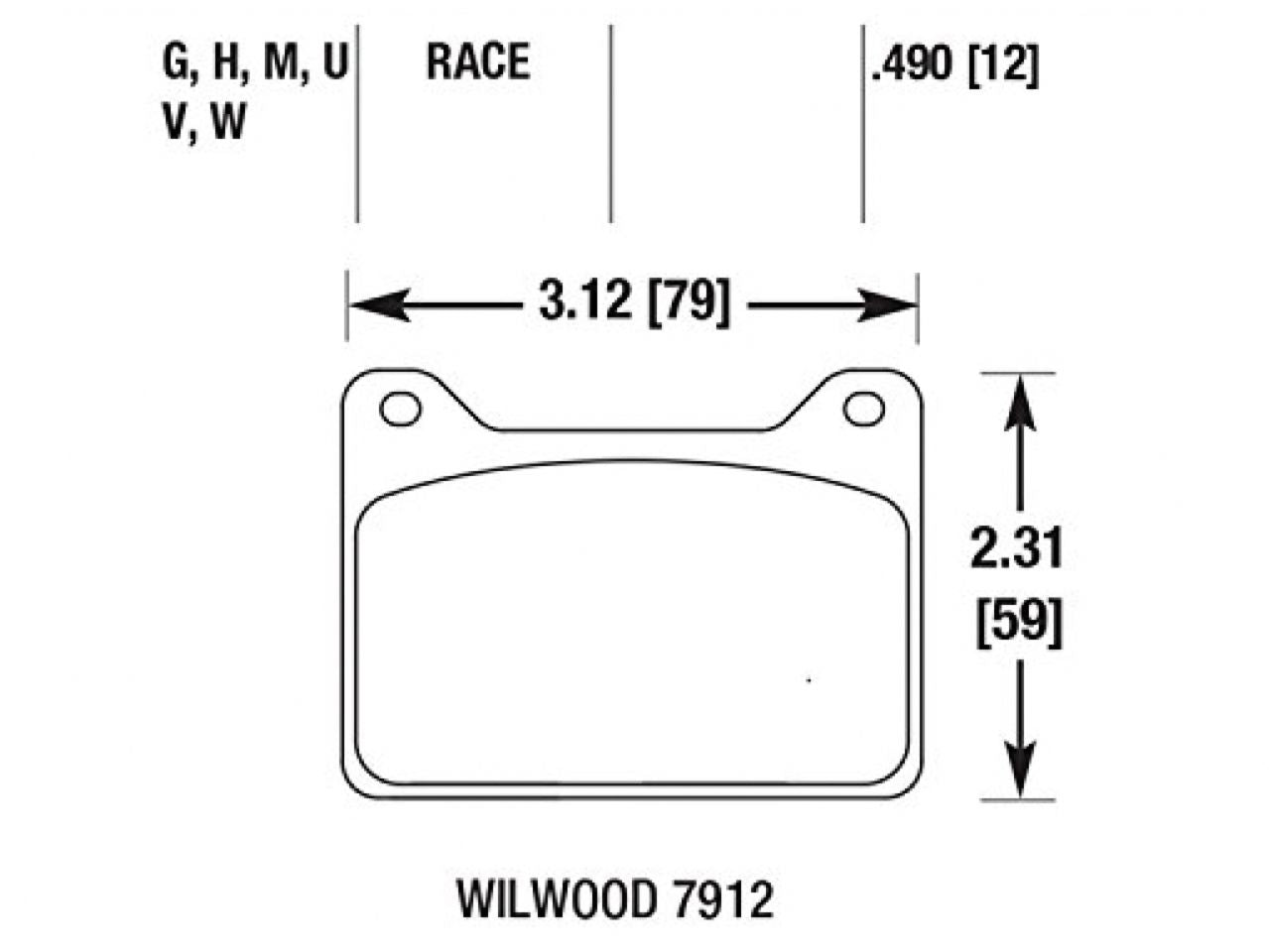 Hawk Brake Pads HB611U.490 Item Image