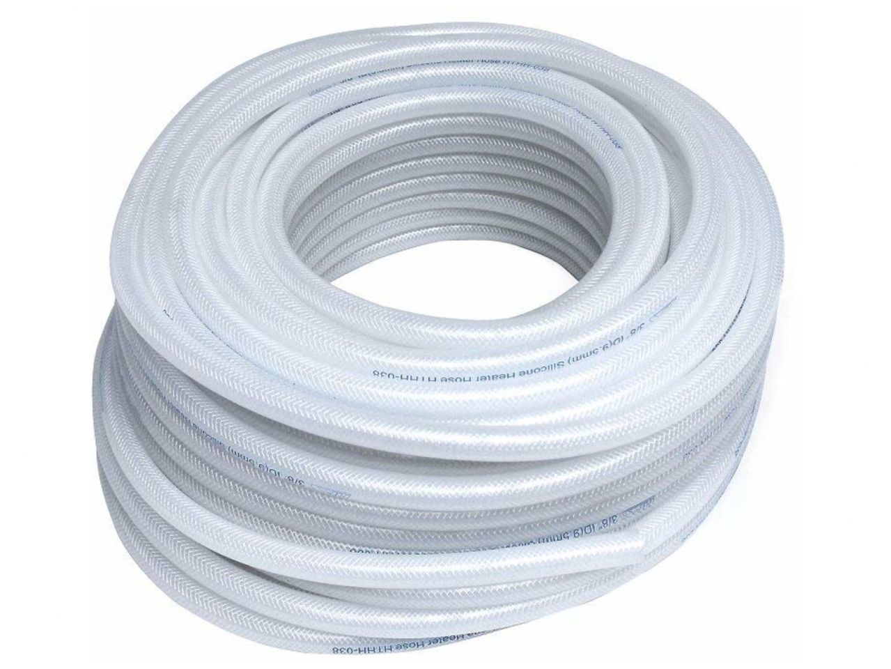 HPS 1/4" ID Clear High Temp Reinforced Silicone Heater Hose Tubing, 6mm ID