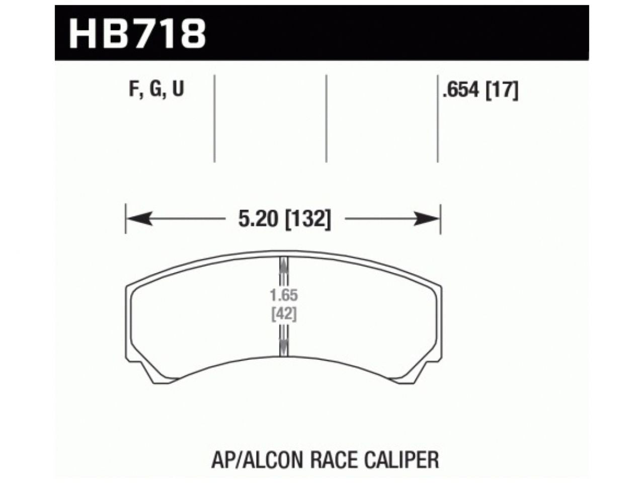 Hawk DTC-60 HB110 W/ 42MM RAD DEPTH Motorsports Brake Pad