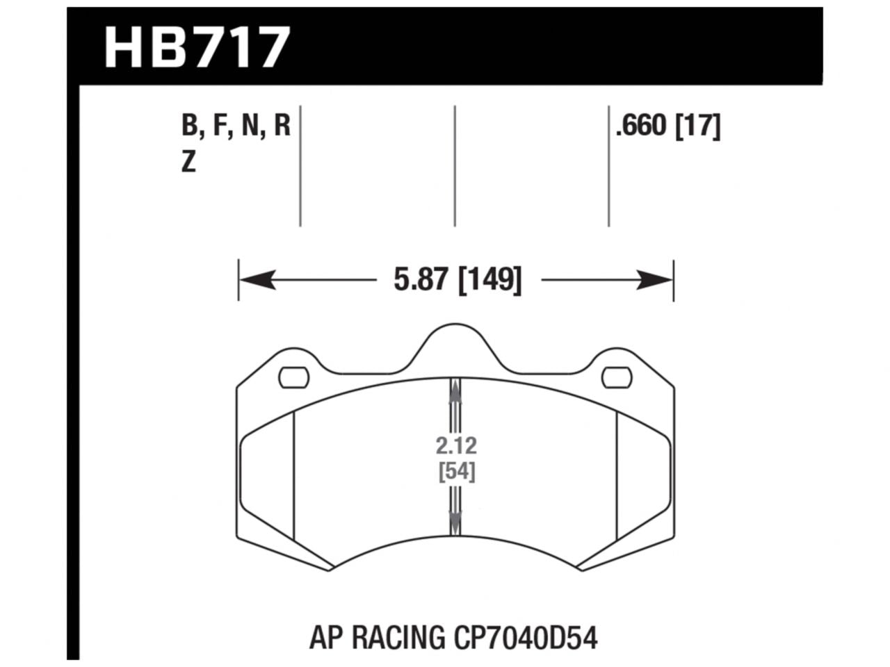 Hawk HP Plus AP Racing Brake Pads 0J3BW