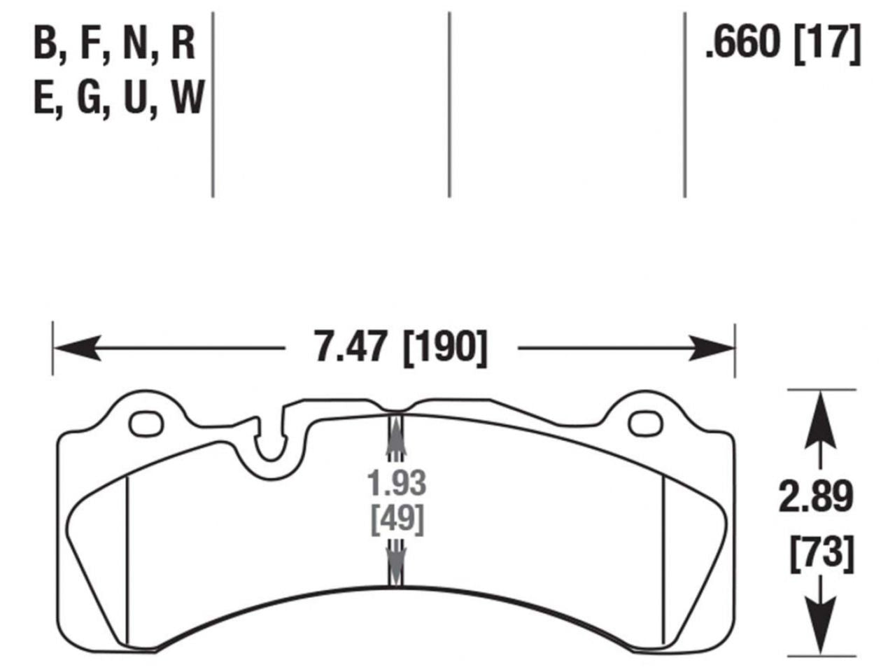 Hawk DTC-80 Brembo Scalloped 17mm Race Brake Pads