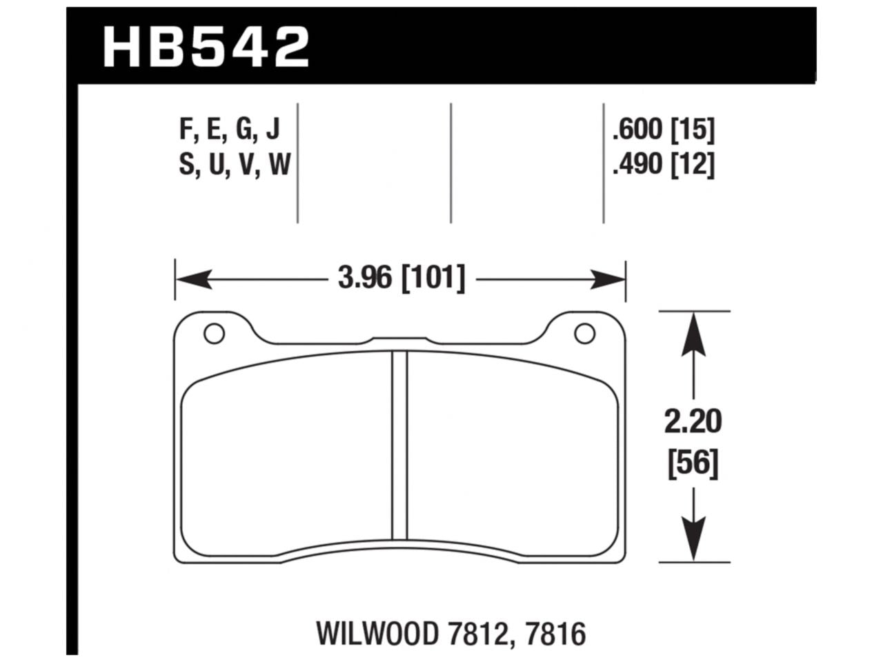 Hawk DTC-70 Wilwood 7816 Motorsports Brake Pad 0QLG3