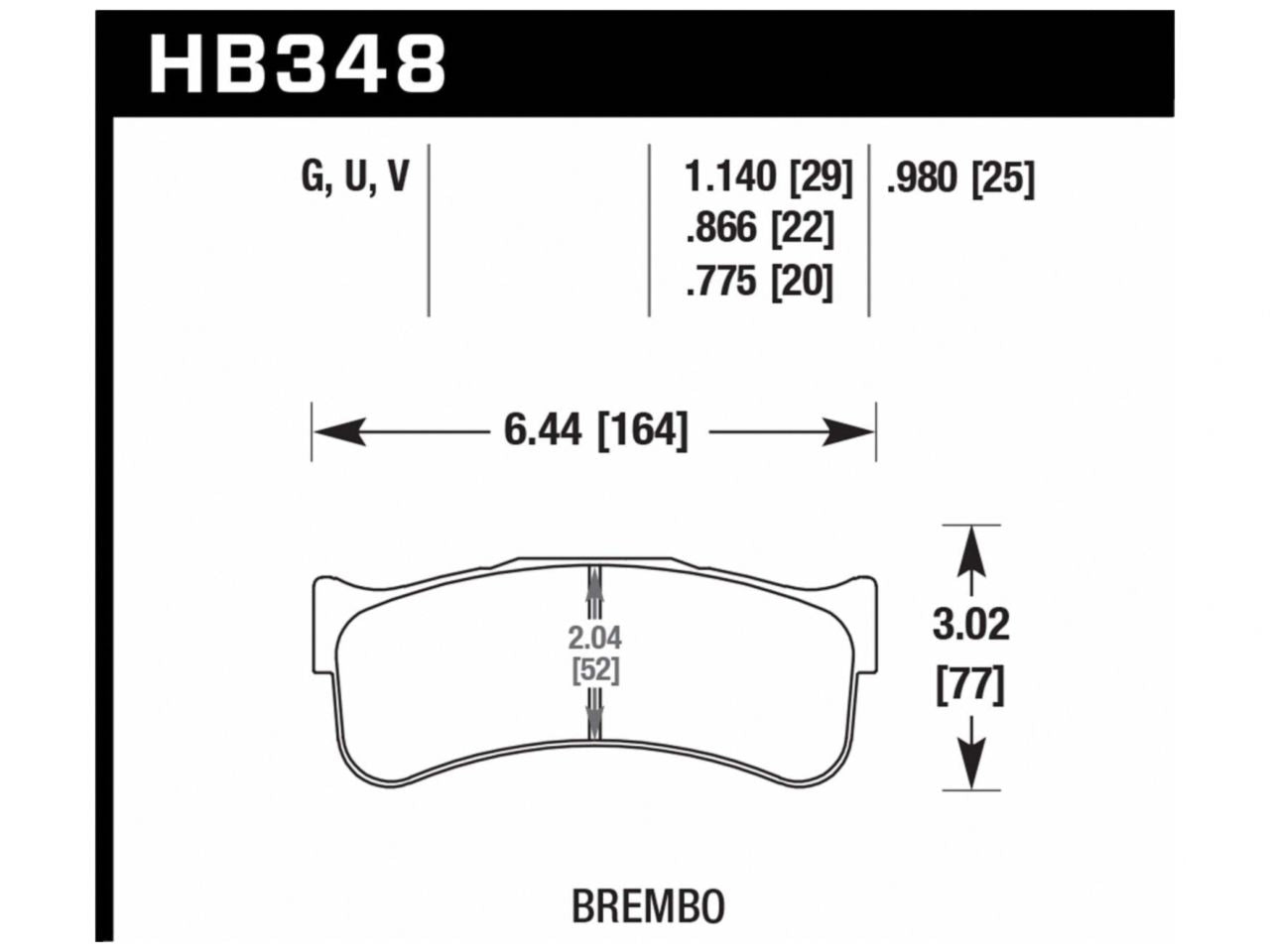 Hawk DTC-50 Brembo Motorsports Brake Pad