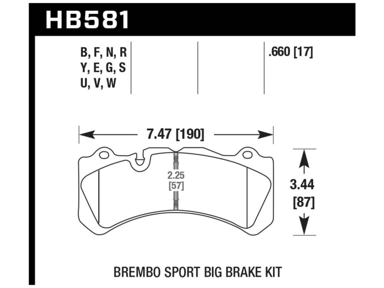 Hawk Street Race Disc Brake Pad HB581R.660