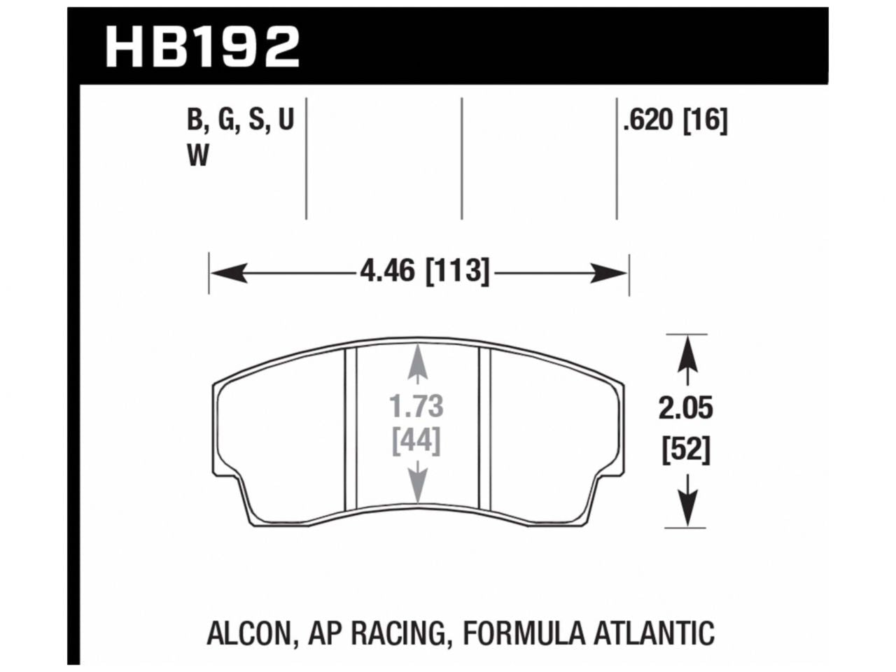 Hawk HPS 5.0 Street Disc Brake Pad Fits AP Racing, Alcon HB192B.620