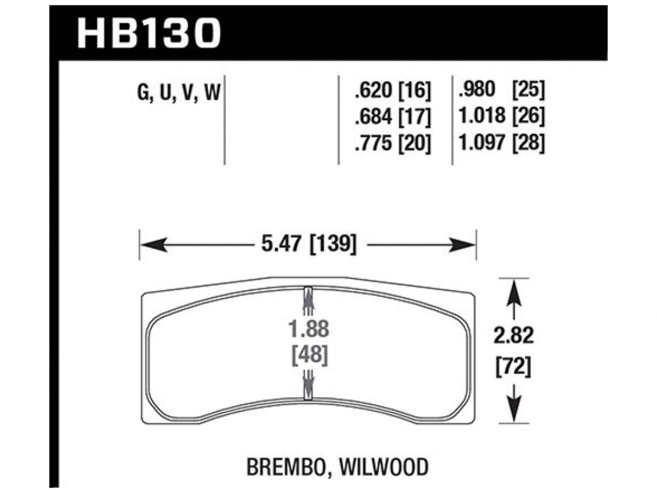 Hawk DTC-50 Brembo Motorsports Brake Pad