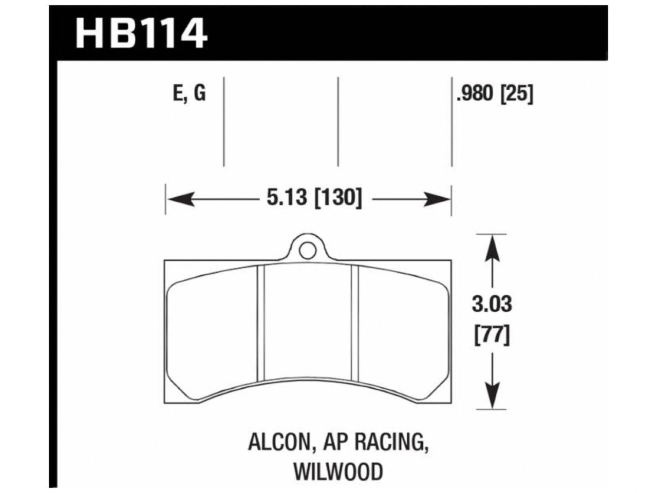 Hawk DTC-60 AP Racing Motorsports Brake Pad