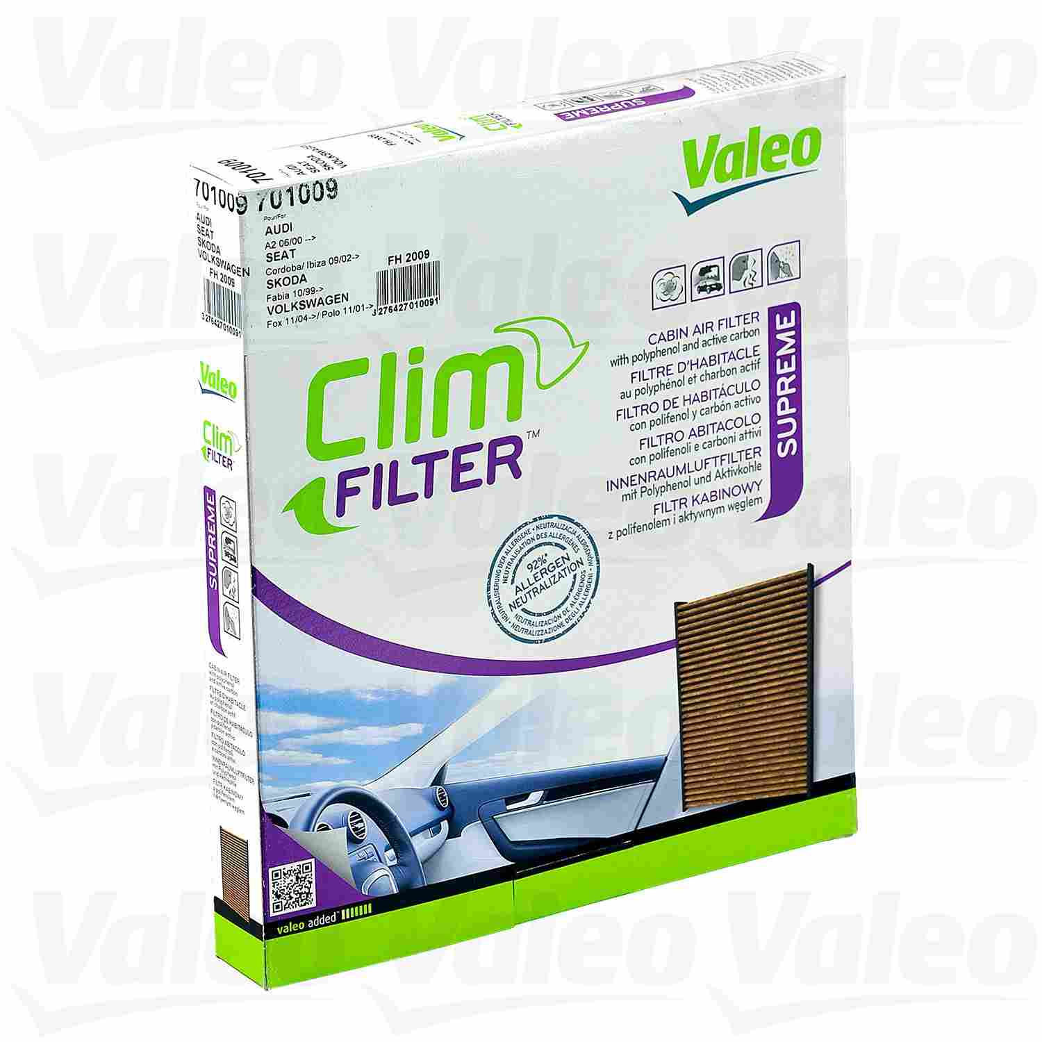 Valeo Cabin Air Filter  top view frsport 701009