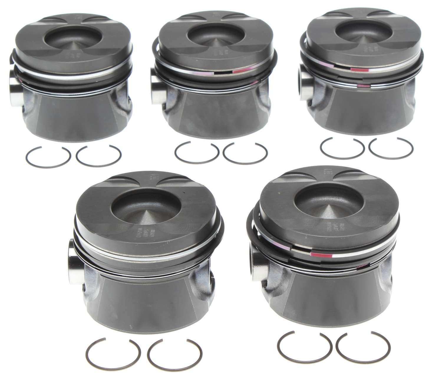 Mahle OE 2003 - 2005 Dodge Sprinter 5 Cyl w/ Tapered Rods Piston With Rings Set (Set of 5) 2243366WR030