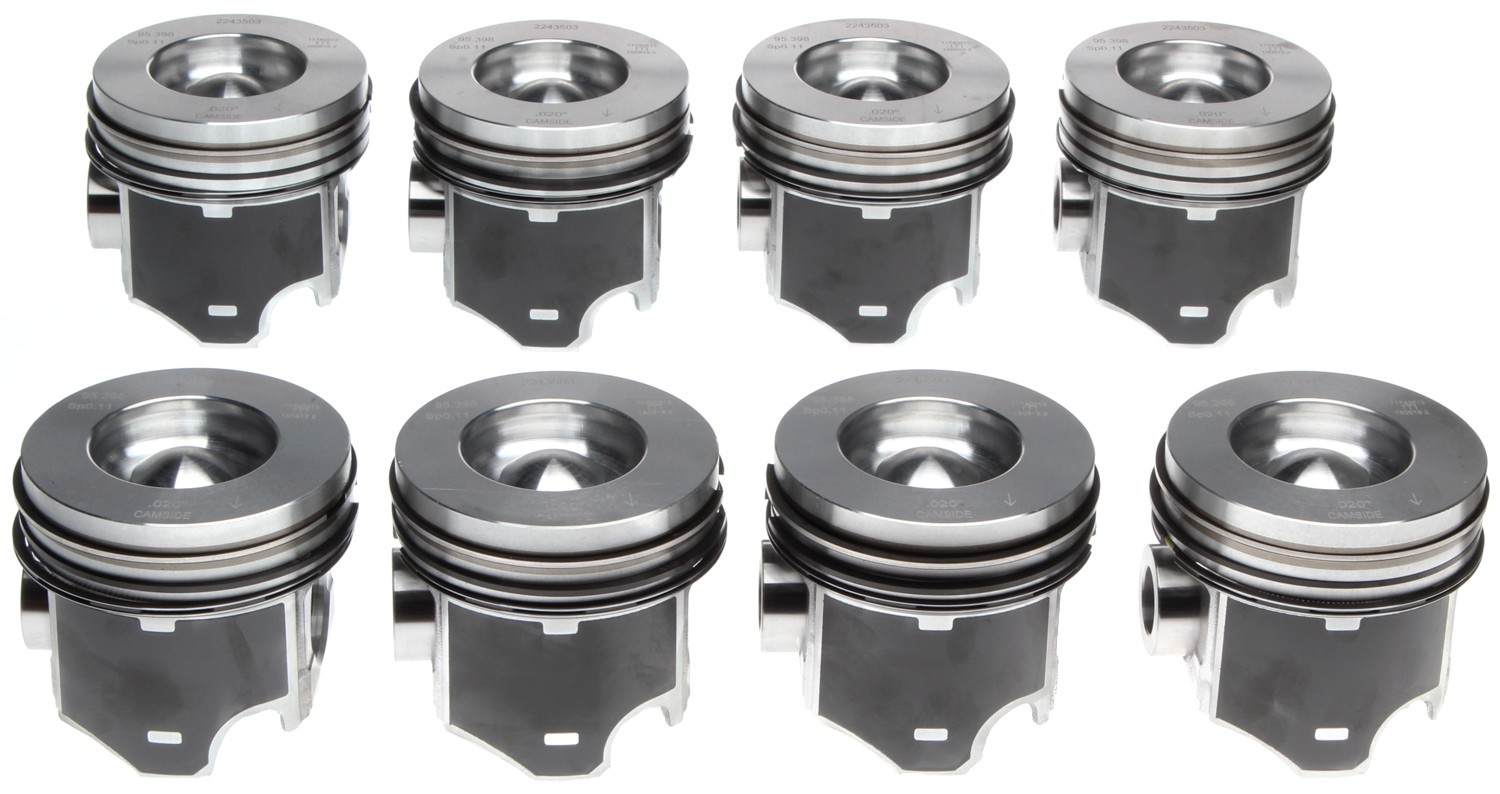 Mahle OE Ford 6.0L Diesel V8 144060-020 w/ PCR Piston With Rings Set (Set of 8) 2243503WR020