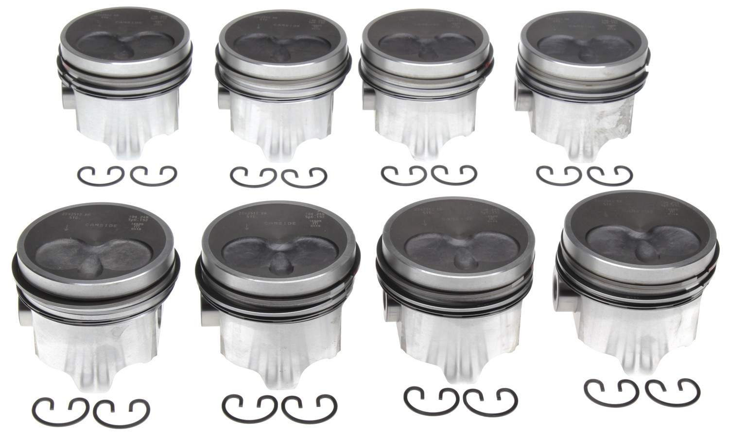 Mahle OE NAVI 7.3L IDI Turbo Dsl V8 T STD w/ PC Piston With Rings Set (Set of 8) 2243512HAWR