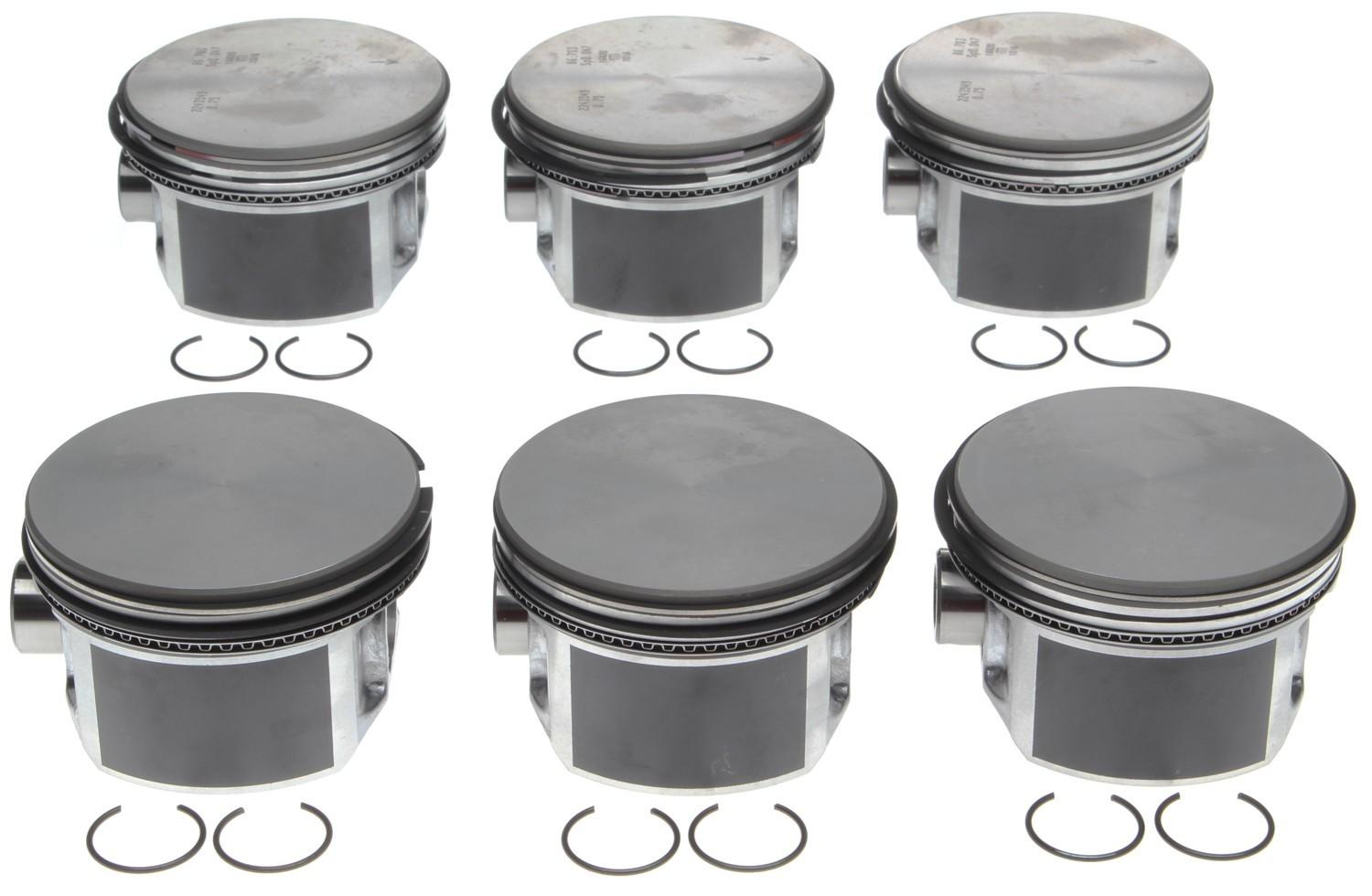 Mahle OE DCX 2.7L DOHC V6 .030 w/ PCR Piston With Rings Set (Set of 6) 2243549WR075MM