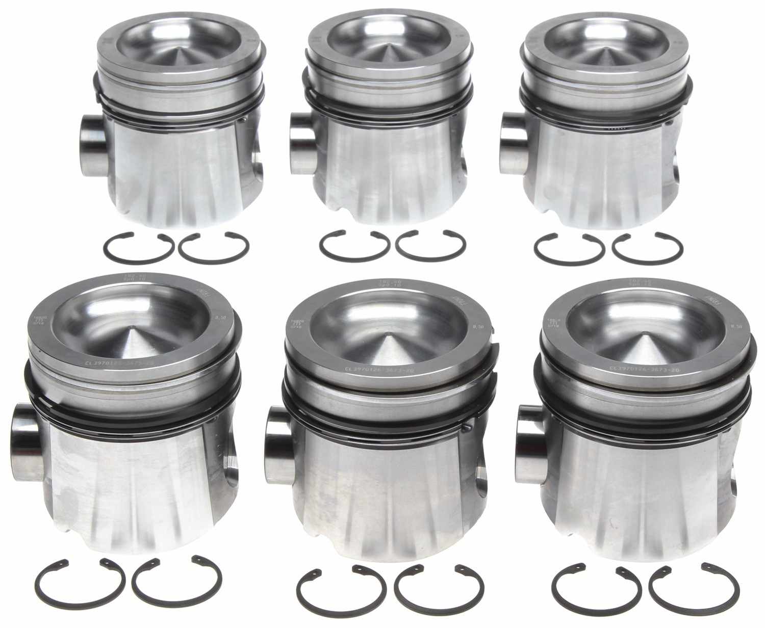 Mahle OE Cummins B 5.9L 17.1:1 CR Vin C Eng ETH Piston With Rings Set (Set of 6) 2243673WR020