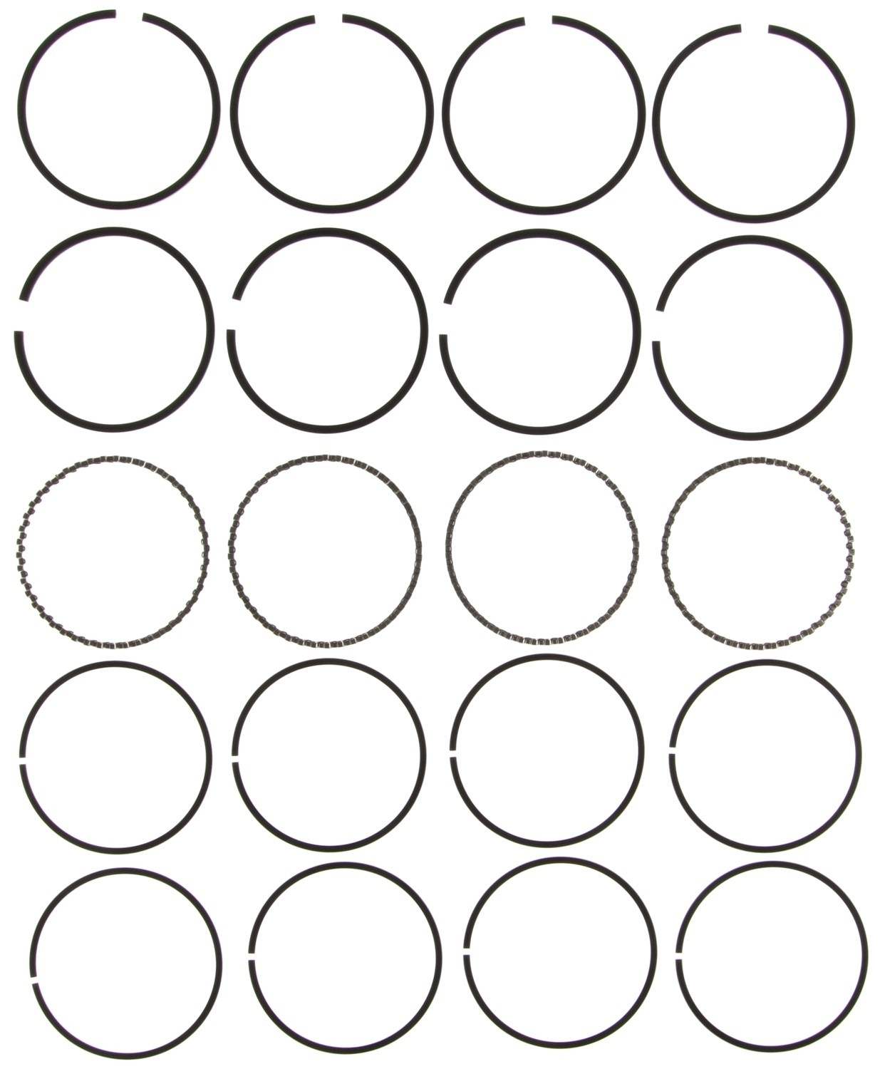 Mahle Rings General Motors 151 CID 2.5L 4 Cyl Eng 1982-93 Deep Groove Moly Ring Set 41879CP.060