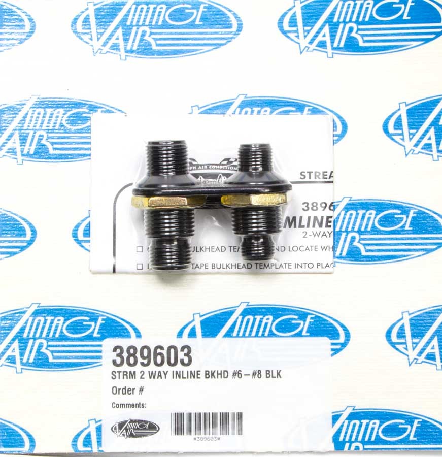 Vintage Air 2 Way In Line Bulkhead #6 and #8 O-Ring VIN389603
