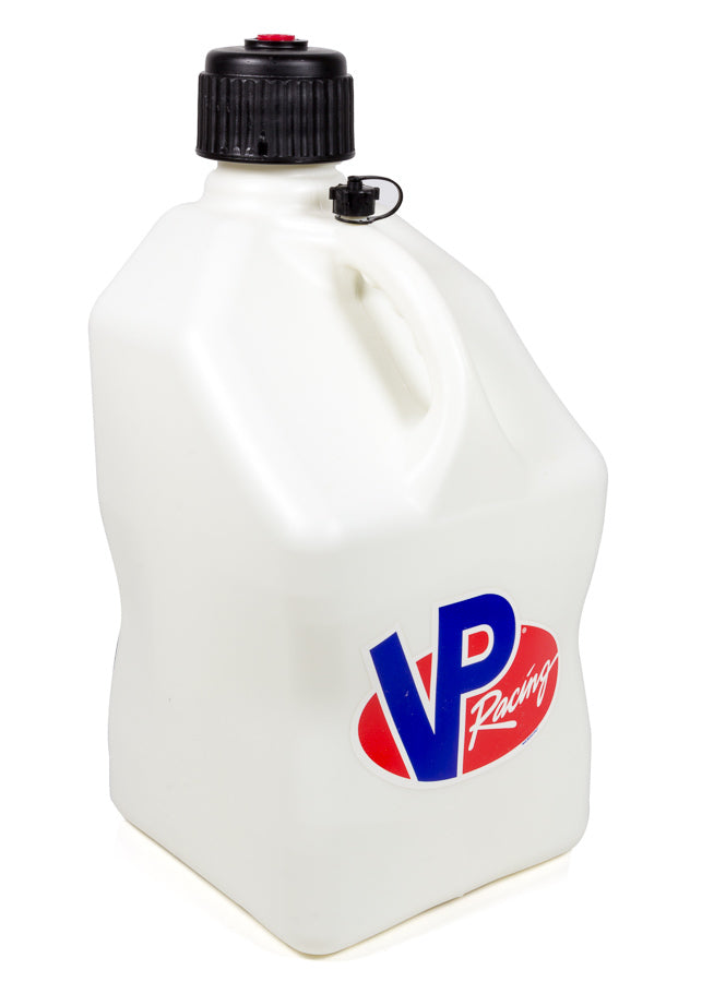 VP Racing Fuel Storage Can Jug 5 Gallon White Plastic Square