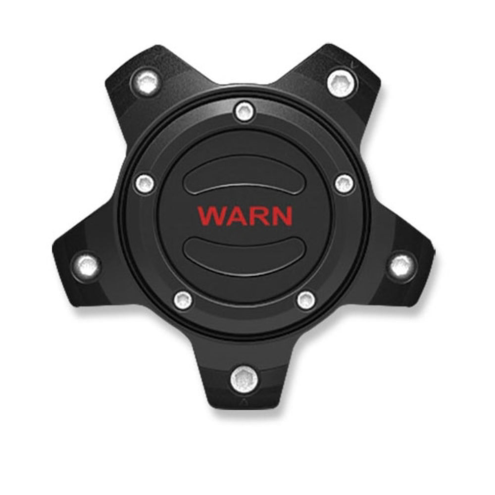 Warn Center Cap Black With Red Warn WAR106683