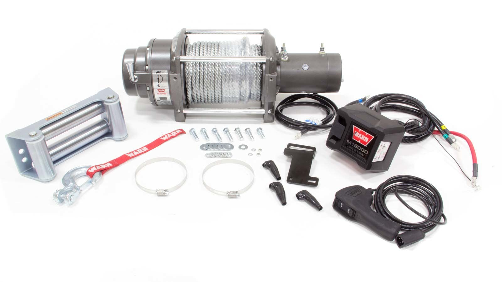 Warn M12000 Winch w/Roller & 125' Cable WAR17801