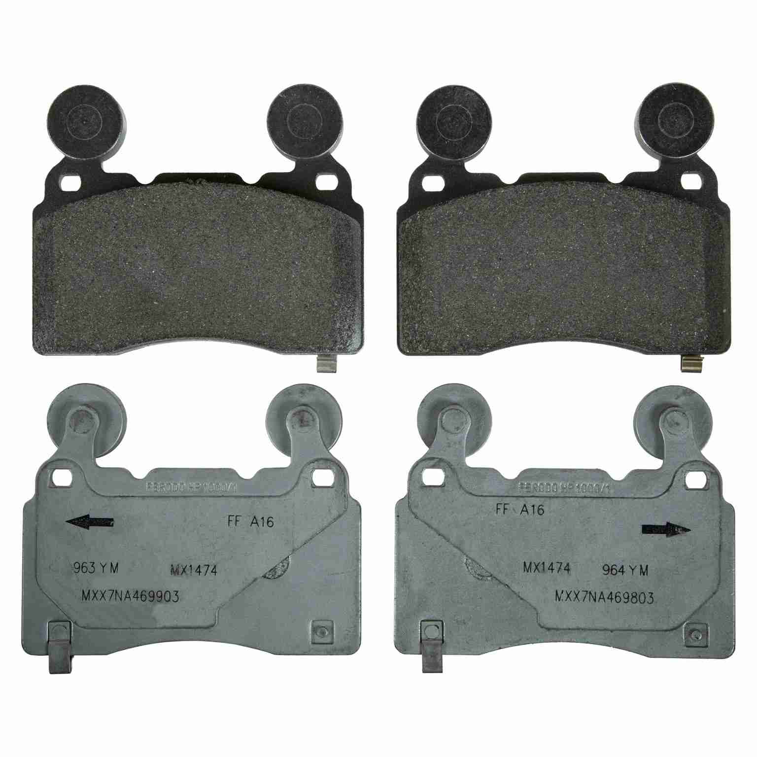 Wagner Brake Disc Brake Pad Set  top view frsport MX1474