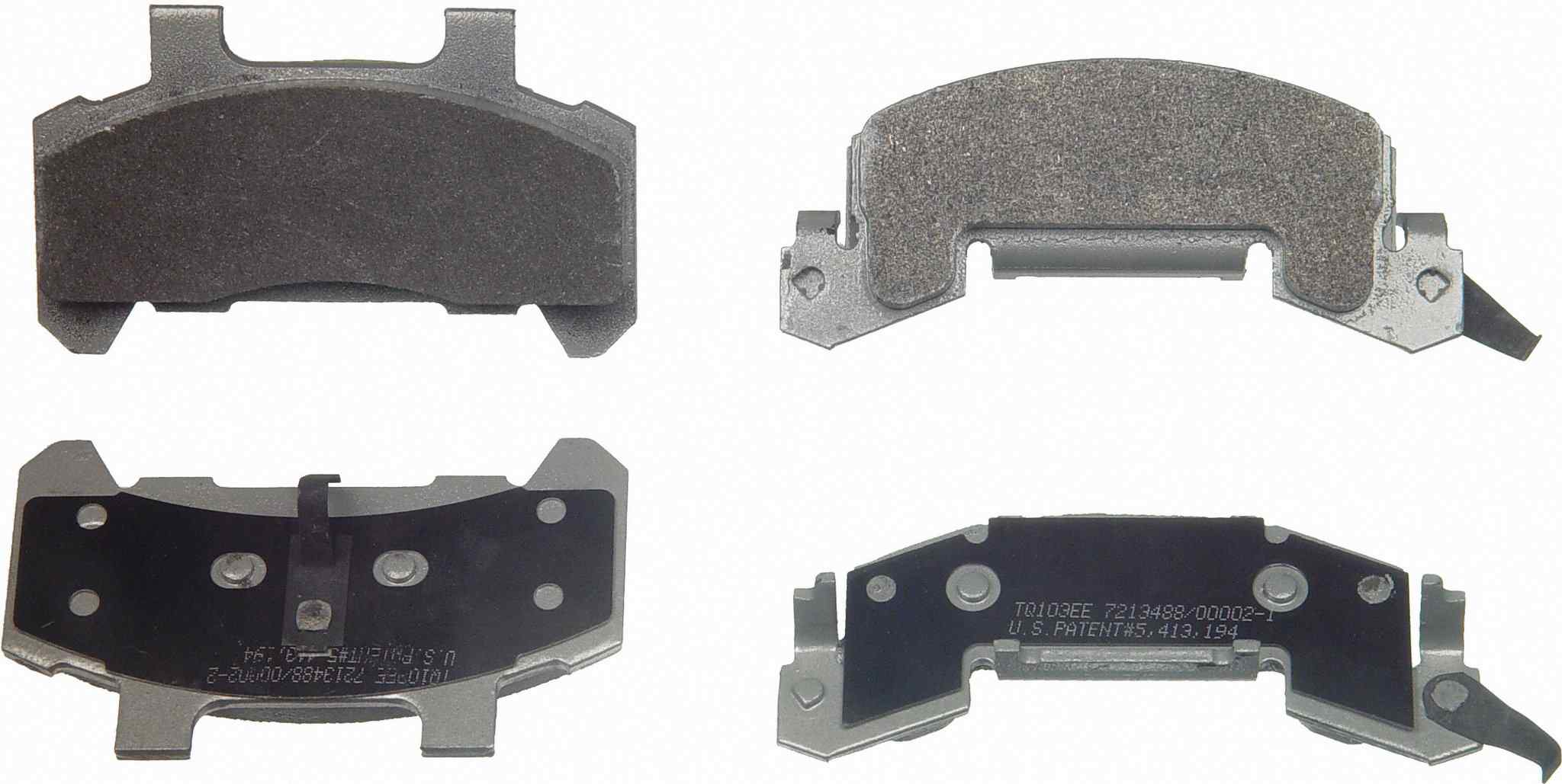 Wagner Brake Disc Brake Pad Set  top view frsport MX159