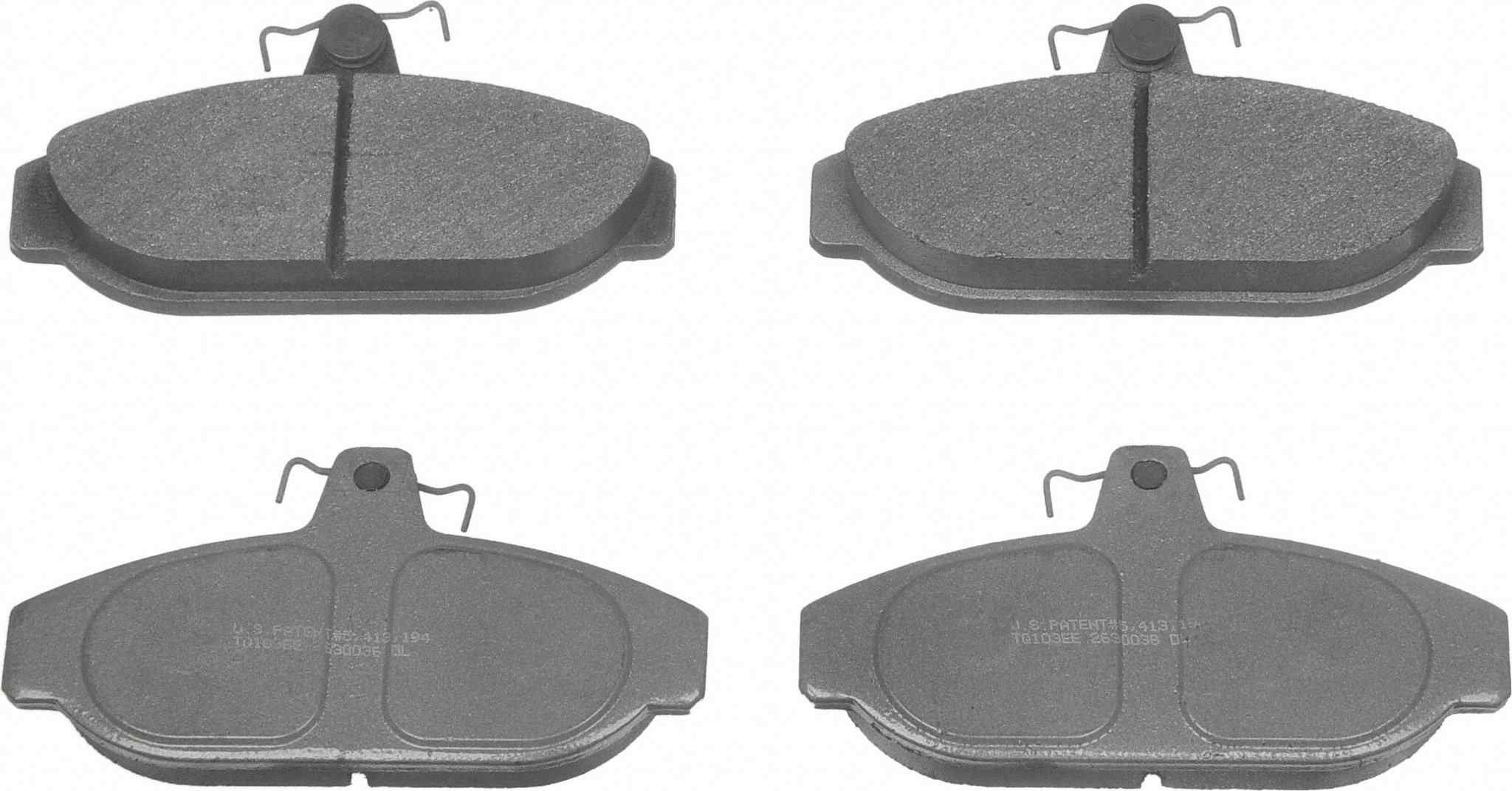 Wagner Brake Disc Brake Pad Set  top view frsport MX255