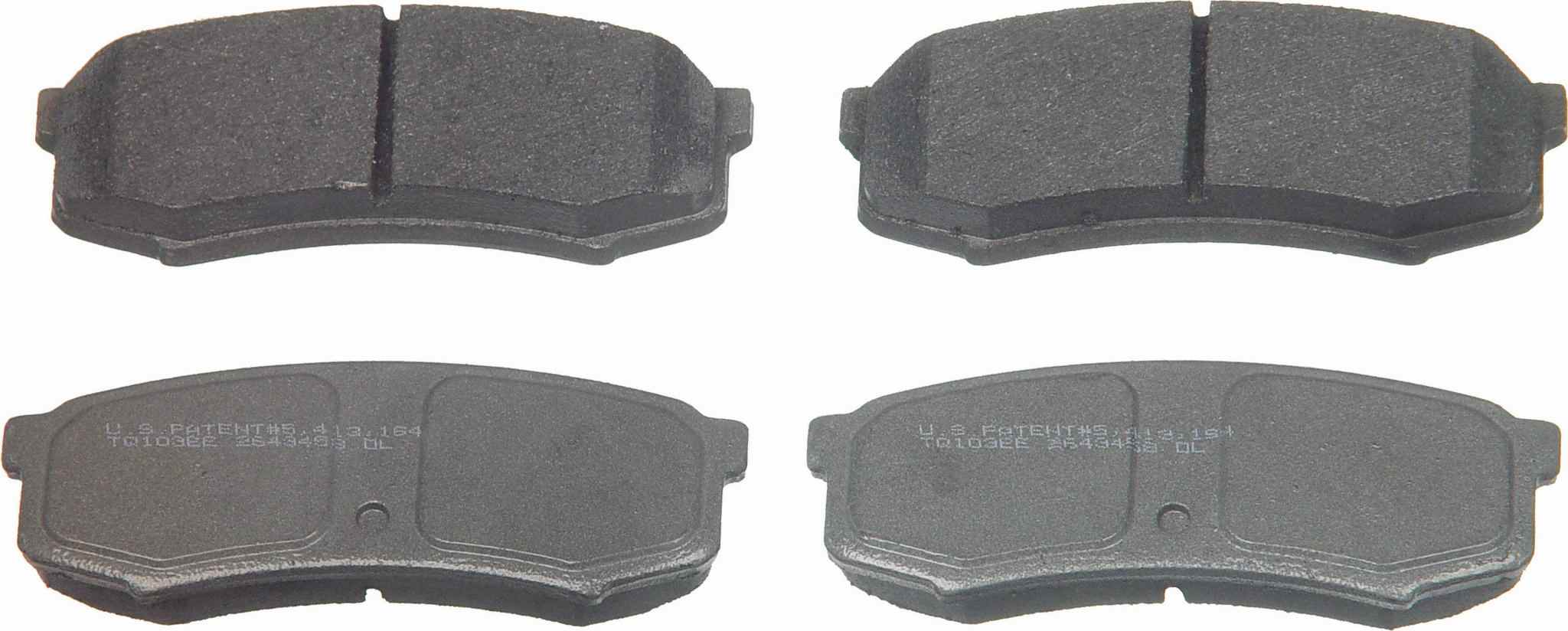 Wagner Brake Disc Brake Pad Set  top view frsport MX606