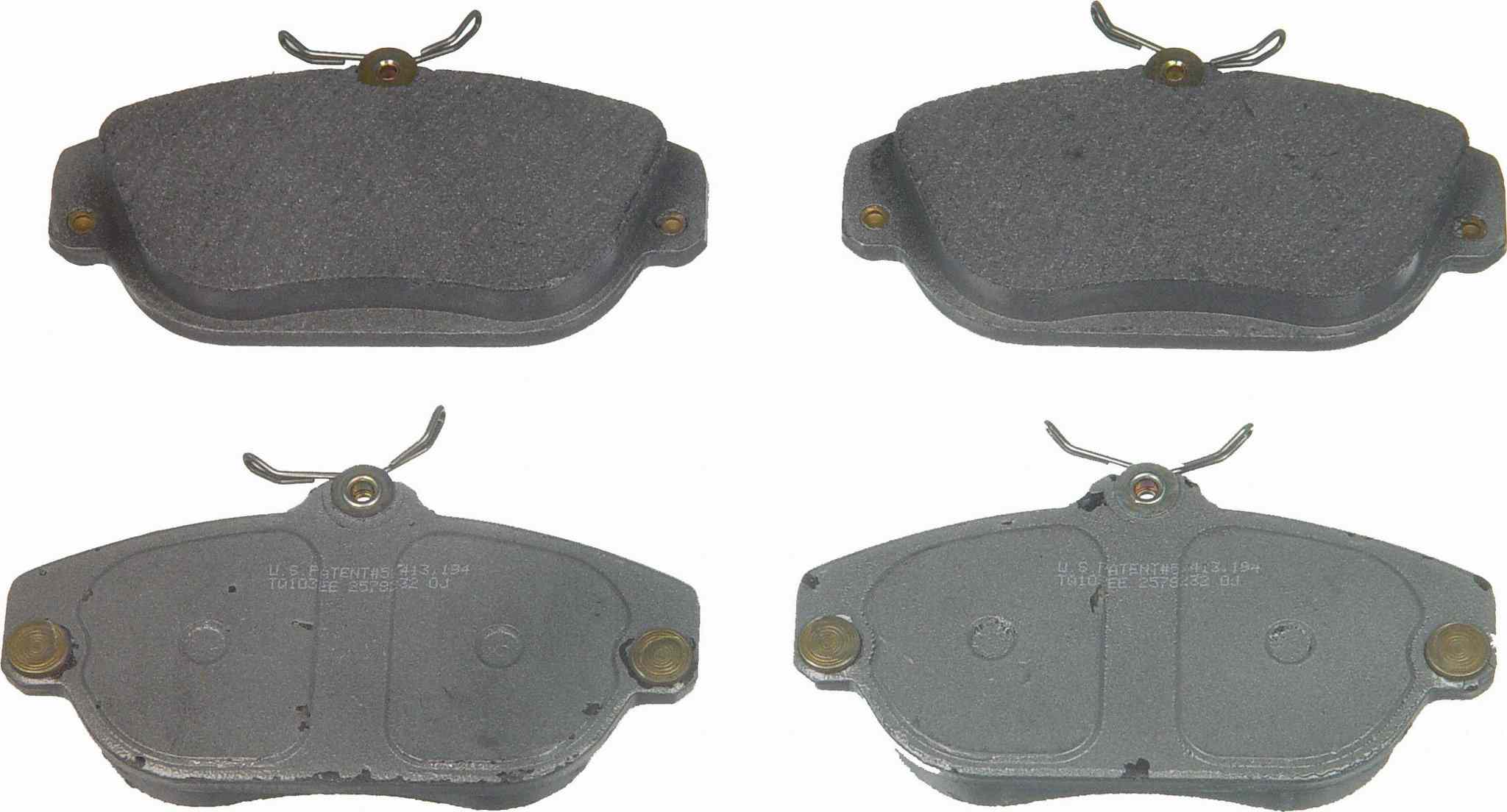 Wagner Brake Disc Brake Pad Set  top view frsport MX634