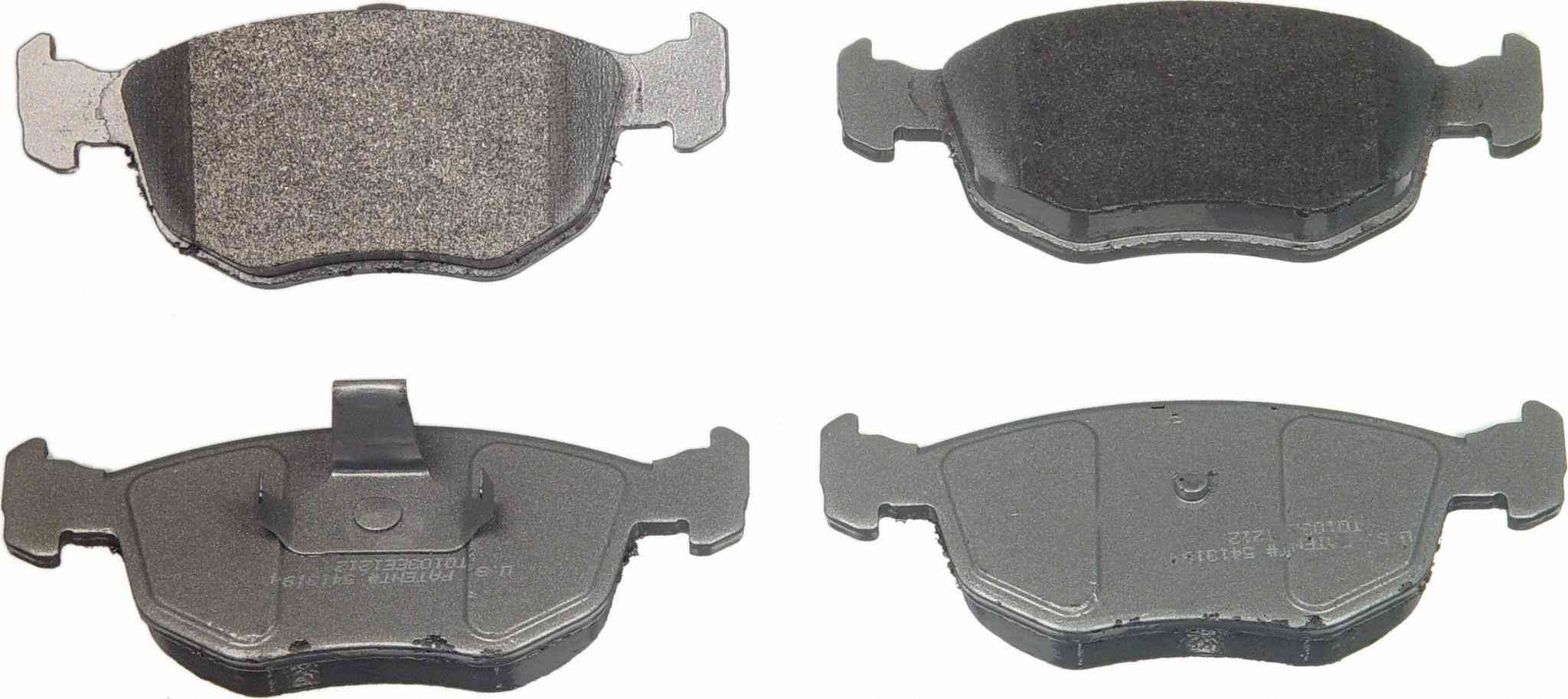 Wagner Brake Disc Brake Pad Set  top view frsport MX762